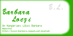 barbara loczi business card